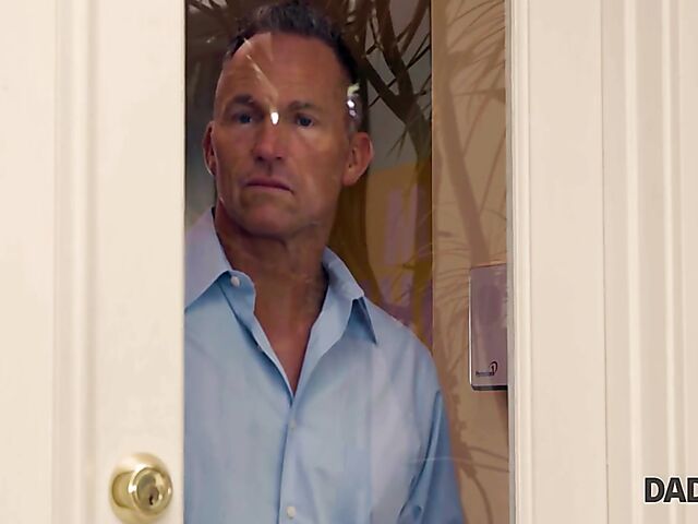 Sydney Cole swimming naked with her horny stepdad