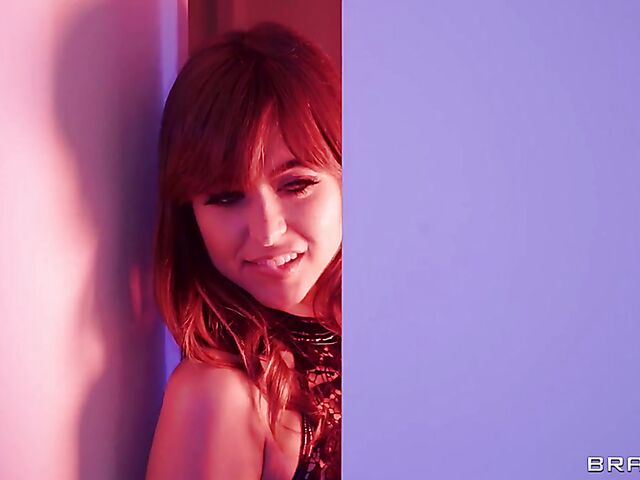 Lesbian mistress in black boots and gloves Riley Reid has a crush on Ryan Reid