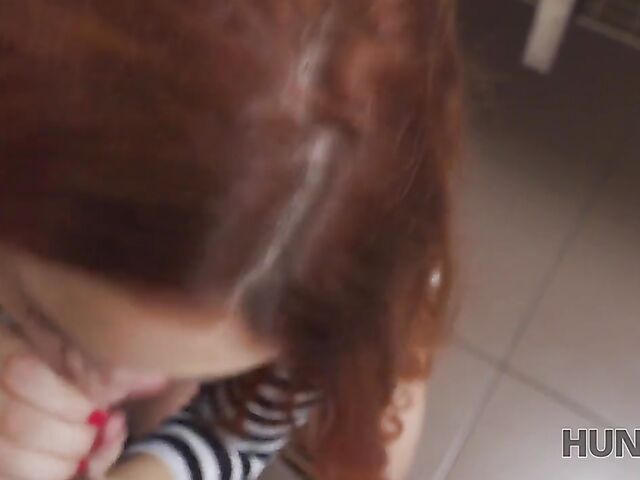 POV cuckold session with Czech redhead Charlie Red