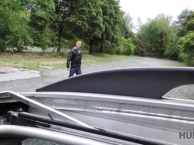 Sex in car and outside with Czech babe Victoria Daniels