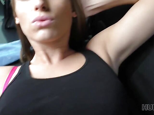 Sex in car and outside with Czech babe Victoria Daniels