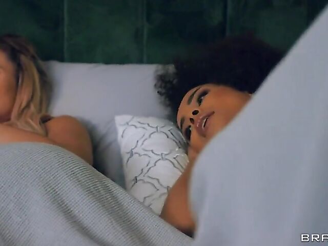 Destiny Cruz joins to share cum with curly ebony Alina Ali