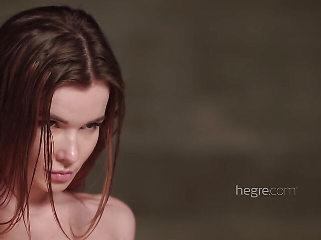 Behind porn shoot with skinny nude model Veronika V