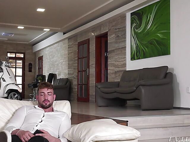 Red fishnet anal with curious Kaisa Nord