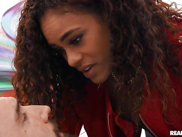 Red boots ebony Scarlit Scandal craves Alex Legend's cock