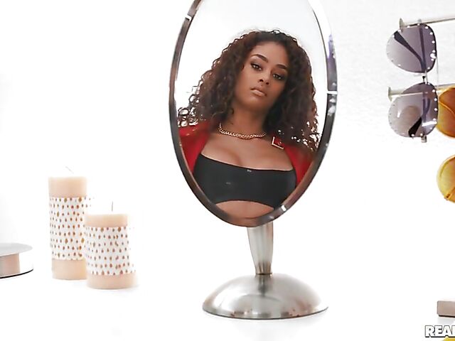 Red boots ebony Scarlit Scandal craves Alex Legend's cock