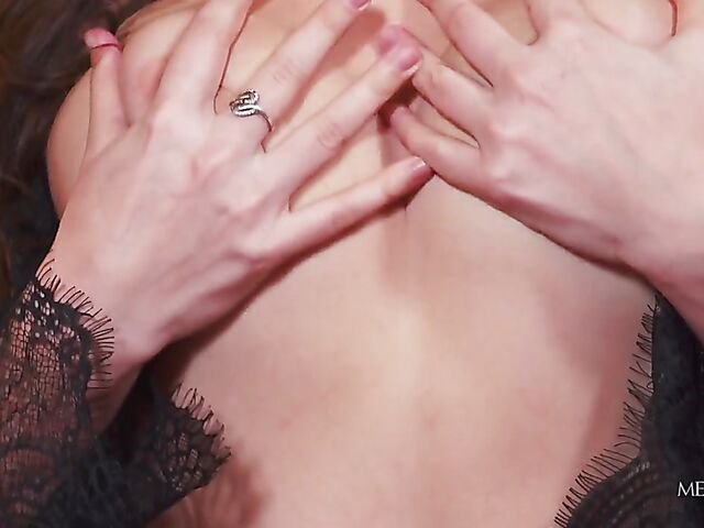 Vavilia Cristoff - Fingering solo in a transparent negligee