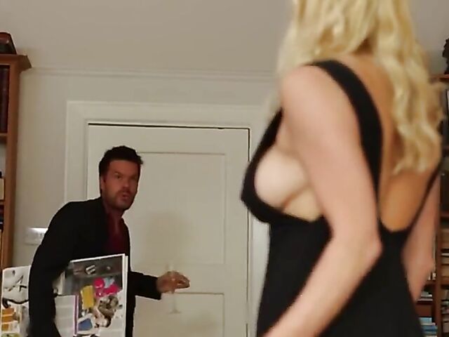 Champagne and sex with big tit blonde Victoria Summers