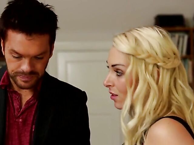 Champagne and sex with big tit blonde Victoria Summers