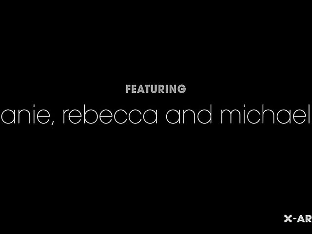 Sensual FFM threesome with young fashion models Anie Darling and Rebecca Volpetti