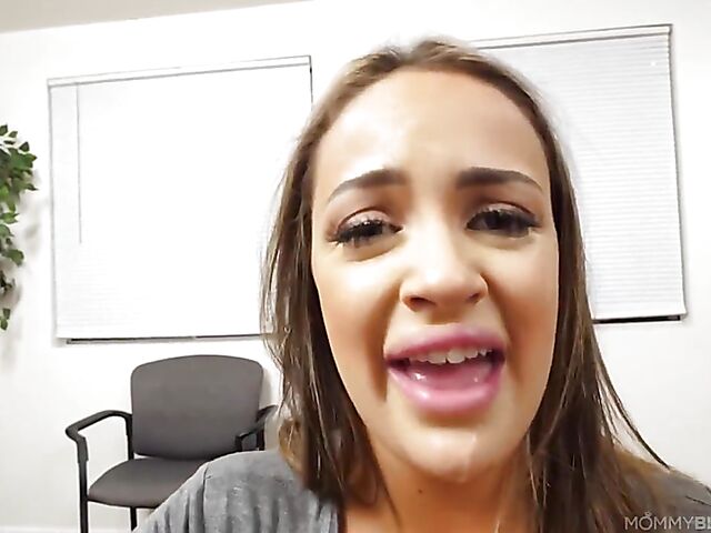 Sofi Ryan - Big breasted MILF POV blowjob during a job interview