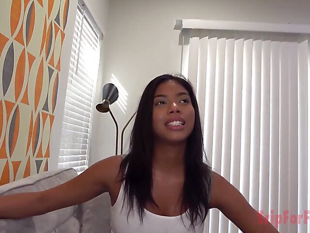 Anne Amari - Cute ebony interracial porn with a white guy