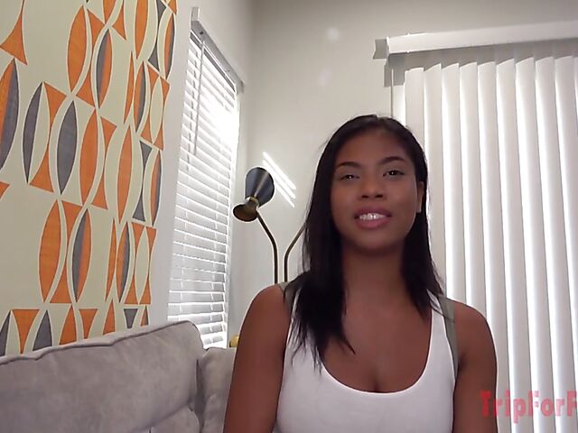 Anne Amari - Cute ebony interracial porn with a white guy