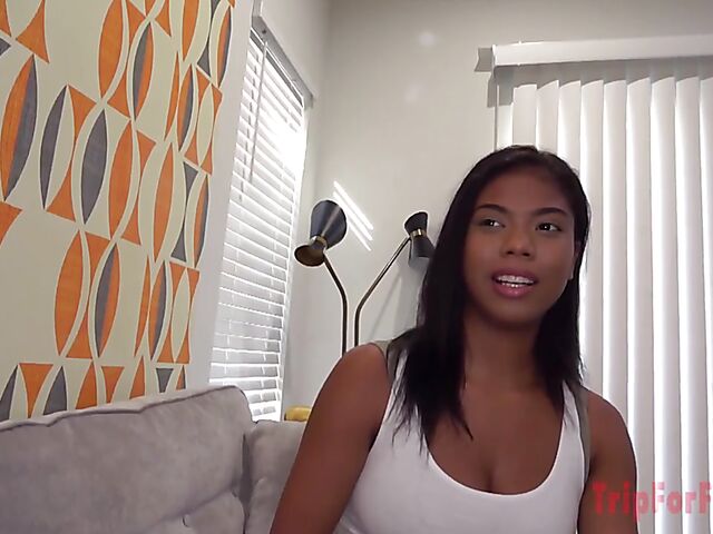 Anne Amari - Cute ebony interracial porn with a white guy