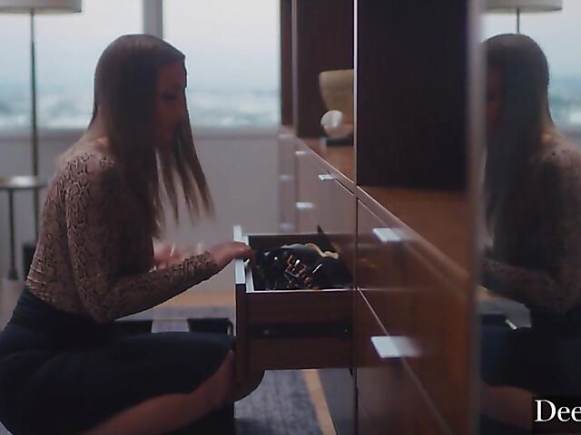 Kinky interracial sex in latex boots and gloves with Blake Blossom