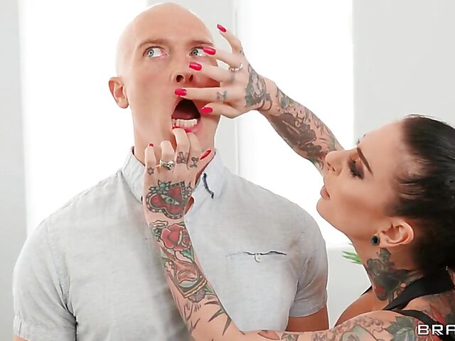 Tattoo MILF in need of anal sex Joanna Angel puts Zac Wild's cock to the test