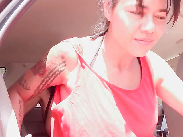 Ava Addams & Dana Vespoli - Busty lesbian car sex