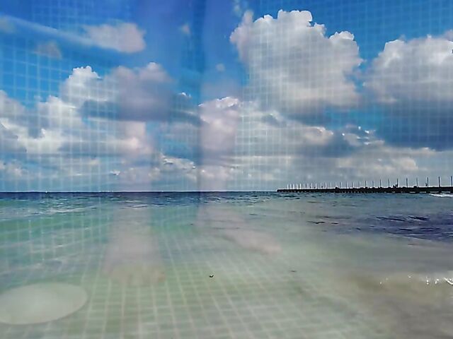 Irene Rouse - Exotic bikini babe posing by the sea and shower masturbation