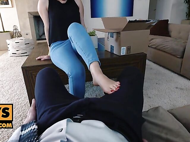 Valentina Nappi - Delicious brunette POV footjob and some more