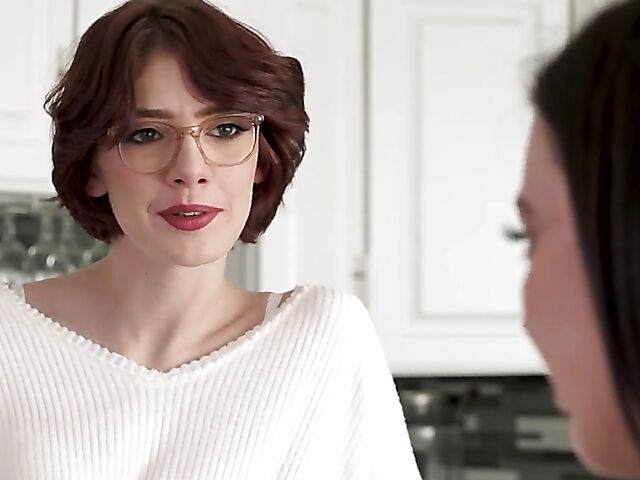 Small tits lesbian lovers Lena Anderson and Whitney Wright