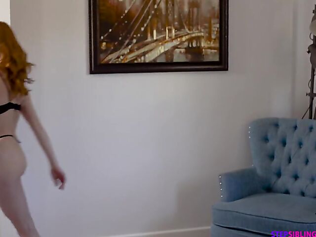 POV thong fuck with sexy redhead stepsis Lacy Lennon