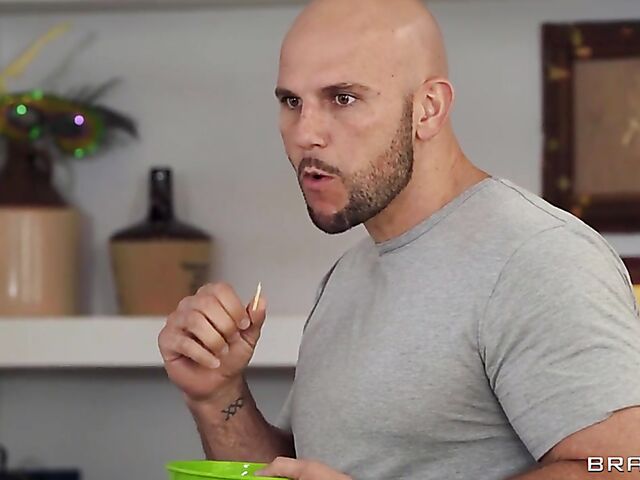 Curvy tattooed ebony GoGo FukMe does interracial yoga with JMac