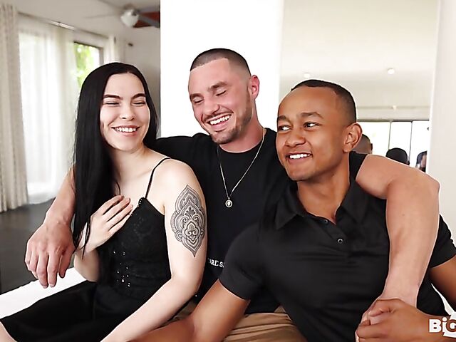 Apollo Parker and Leo Gotti's interracial bisexual threesome with Alyssa Amethyst