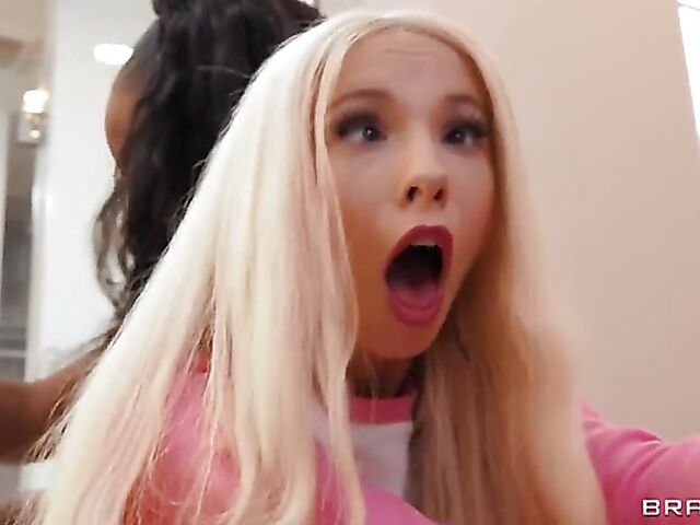 Interracial sex frenzy with white girl Kenzie Reeves and black bi milf Osa Lovely sharing a dildo and a cock