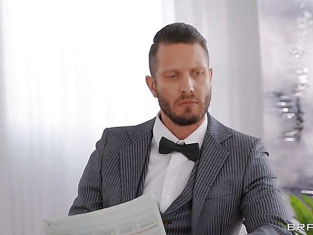 Phoenix Marie MILF stockings sex with a nerd in the kitchen