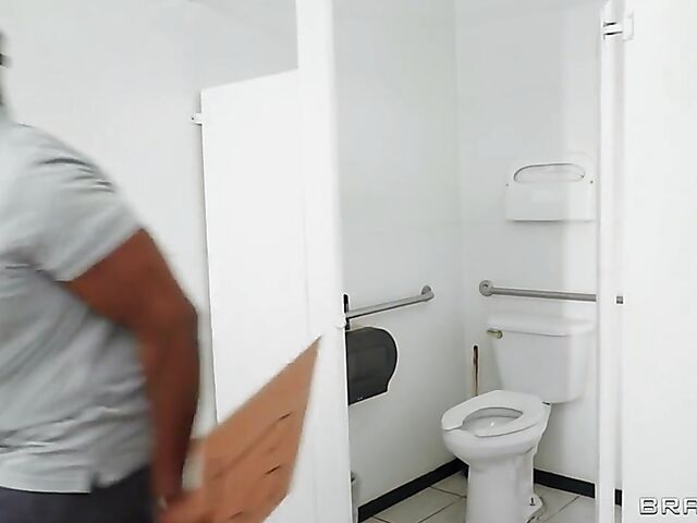 Big tits interracial threesome and gloryhole fun in the gas station bathroom with Aria Kai and Ebony Mystique