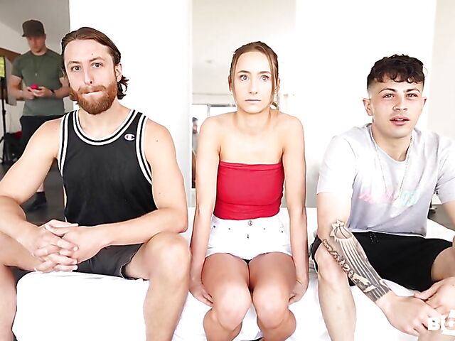 Franco Styles and Thomas Rosewood have cute Madison Peach for bisexual MMF 3-way