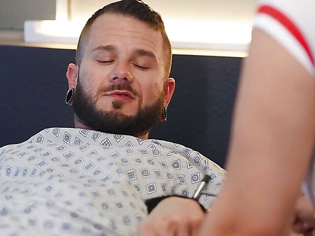 Cock in ass therapy from shemale nurse Candice Kane