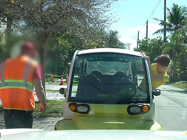 Adalind Gray - Girl with short hair POV in the golf cart