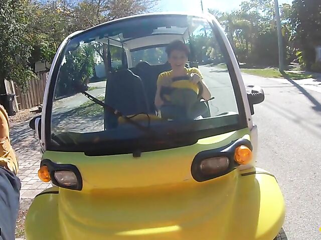 Adalind Gray - Girl with short hair POV in the golf cart