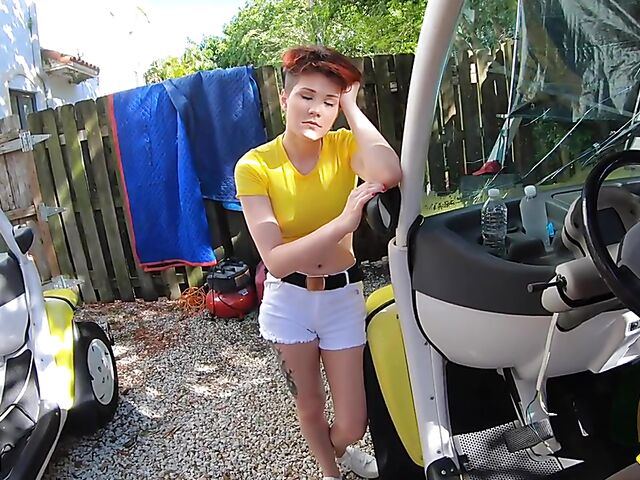 Adalind Gray - Girl with short hair POV in the golf cart