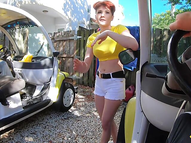 Adalind Gray - Girl with short hair POV in the golf cart