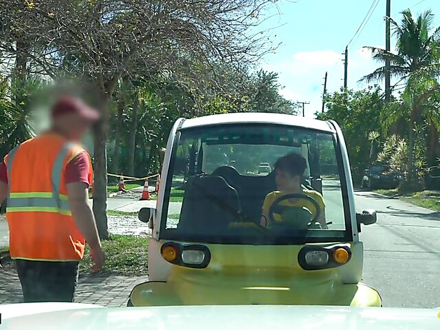 Adalind Gray - Girl with short hair POV in the golf cart