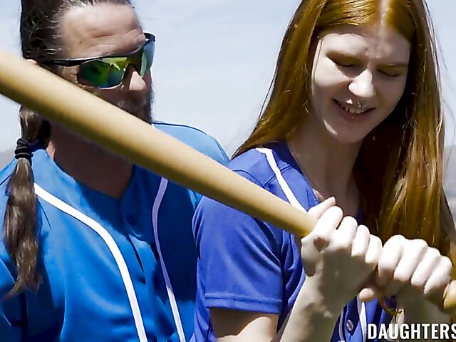 Jane Rogers & Tristan Summers - Bad step dads fucking daughters in baseball uniform