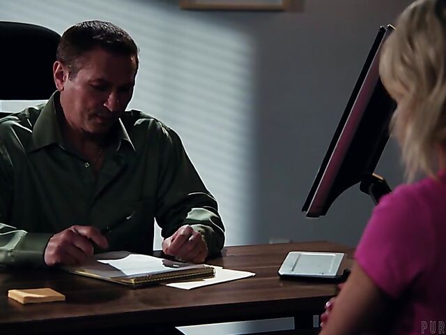 Teen slut Kiara Cole seduces the school counselor