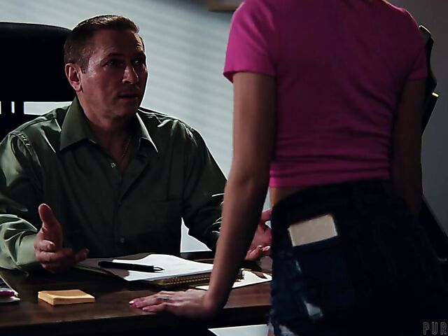 Teen slut Kiara Cole seduces the school counselor