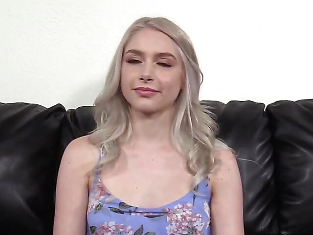 Cute blonde casting experience featuring 21-year-old Scarlett