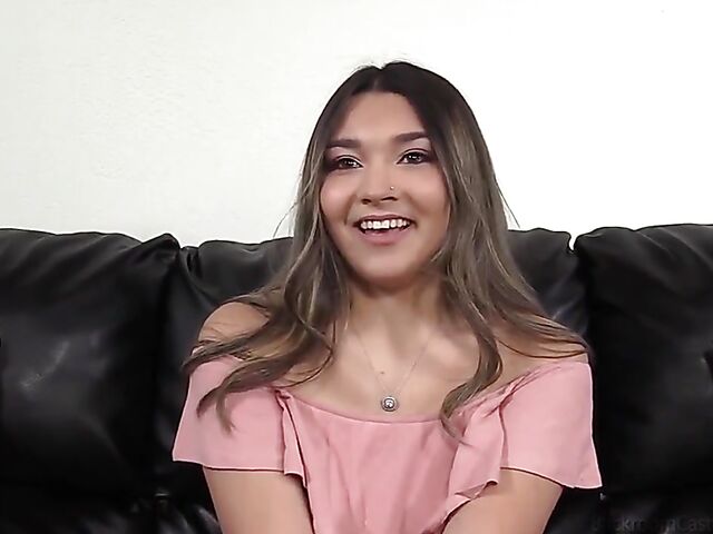 POV anal casting with exotic new girl Elena