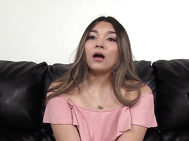 POV anal casting with exotic new girl Elena