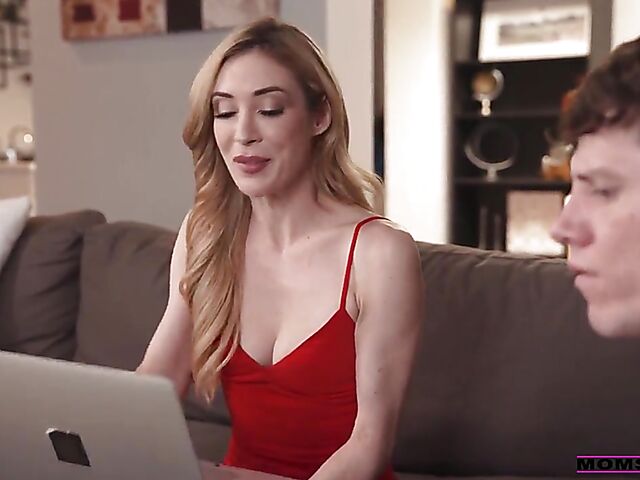 Aiden Ashley & Jane Rogers - Teen couple and hot stepmom threesome