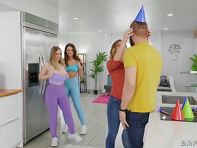 Codi Vore's big natural tits in a threesome with Nolina Nyx and Xander Corvus