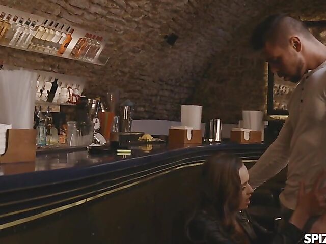 Bar fuck in latex with ultra hot Stacy Cruz