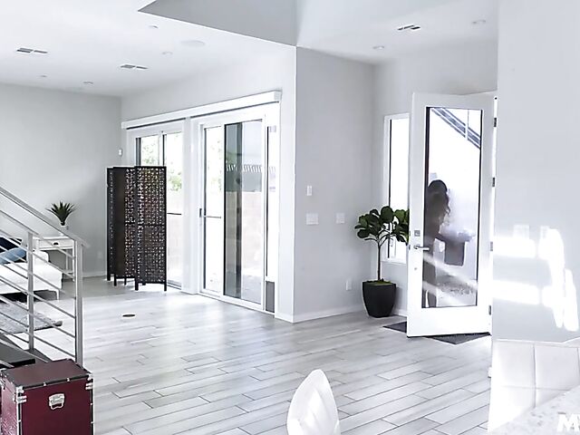 Slim MILF Aiden Ashley fucking in strappy lingerie