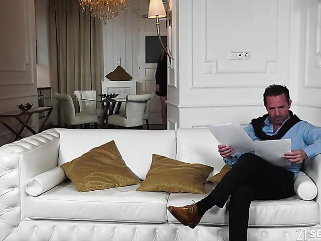 Tight pussy fuck in sexy shoes with blonde in black Lulu Love