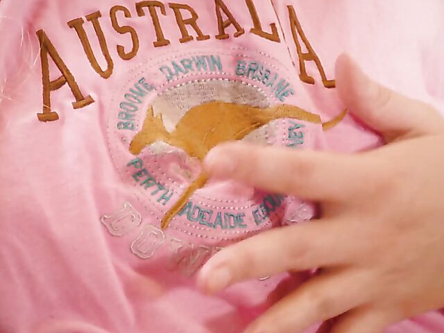 Katie Gee - Aussie blonde with pigtails masturbation solo