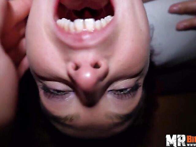 Hard sex in the dark with purple-haired Liz Rainbow getting shared from your point of view